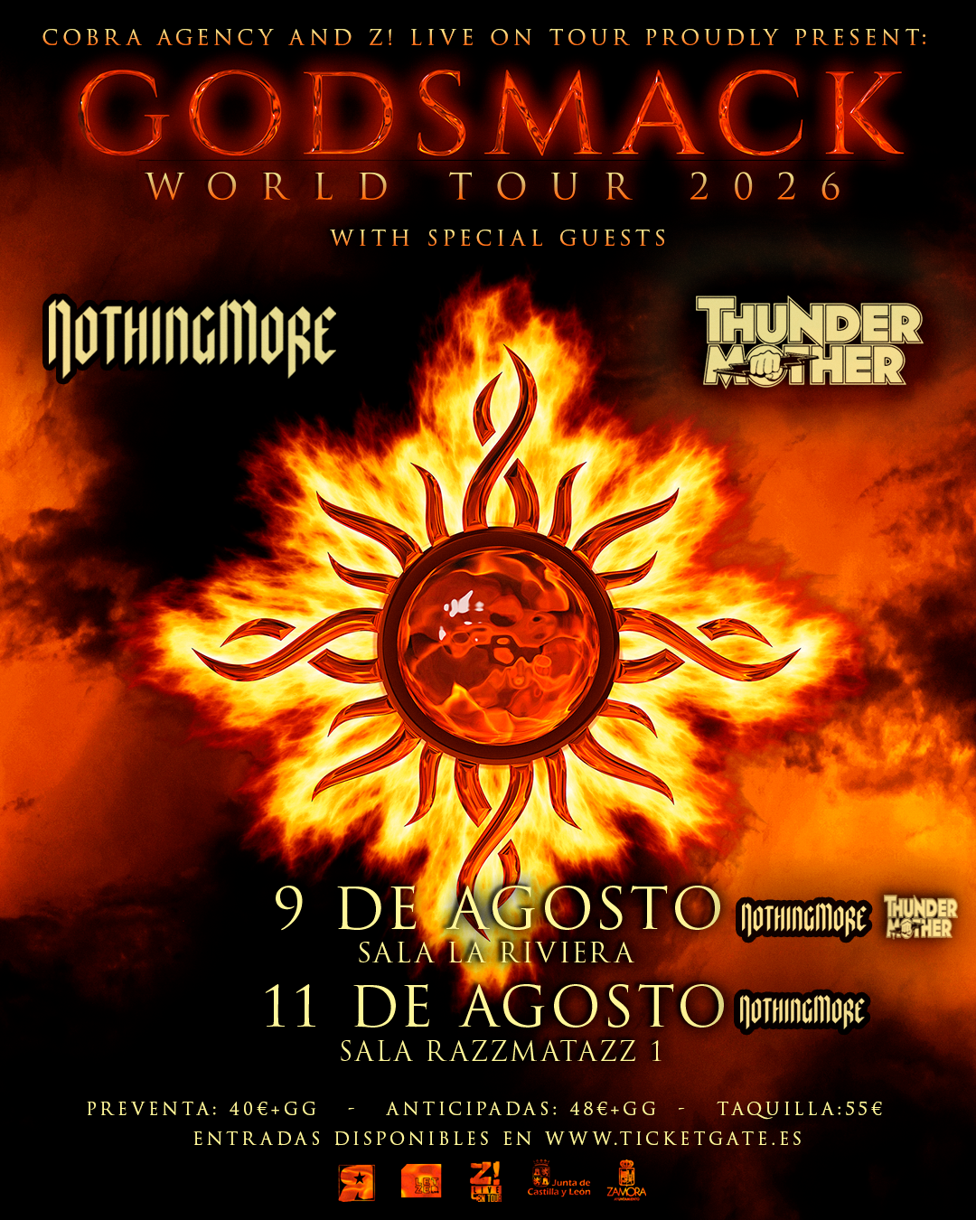Godsmack e Nothing More em Espanha 2026