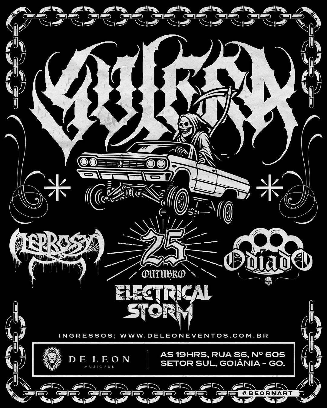 Cartaz do concerto em Goiânia