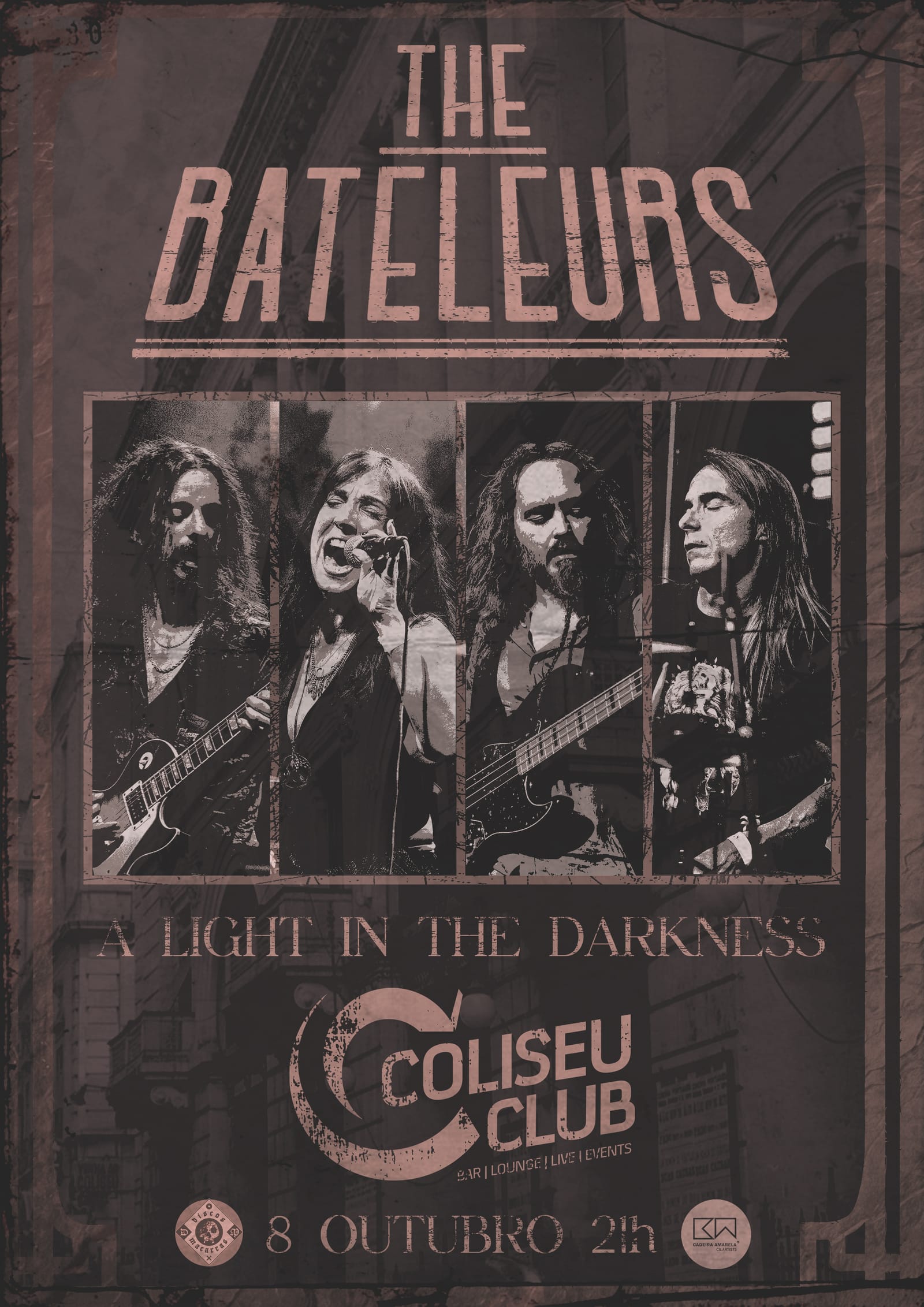 Cartaz do concerto The Bateleurs no Coliseu Club