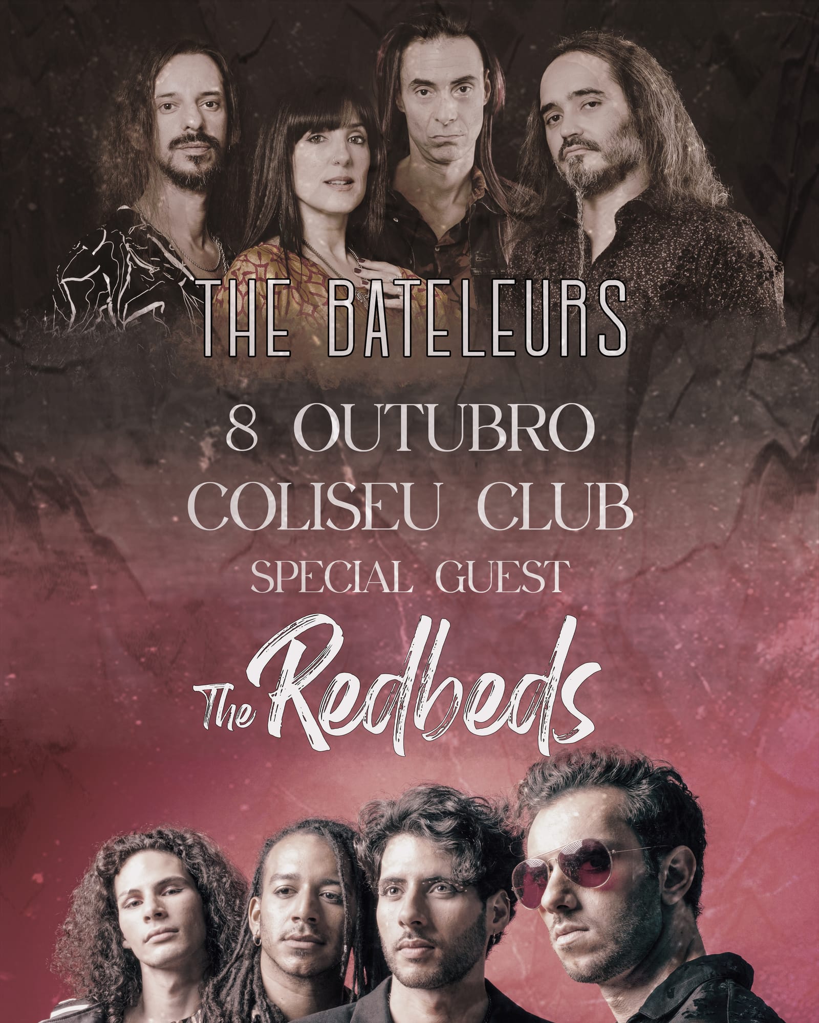 Cartaz do concerto The Bateleurs e The Red Beds