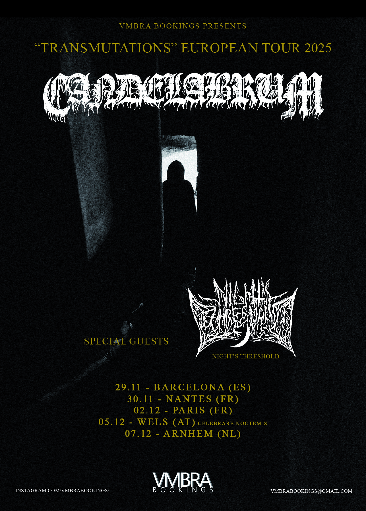 Cartaz da digressão europeia de Candelabrum