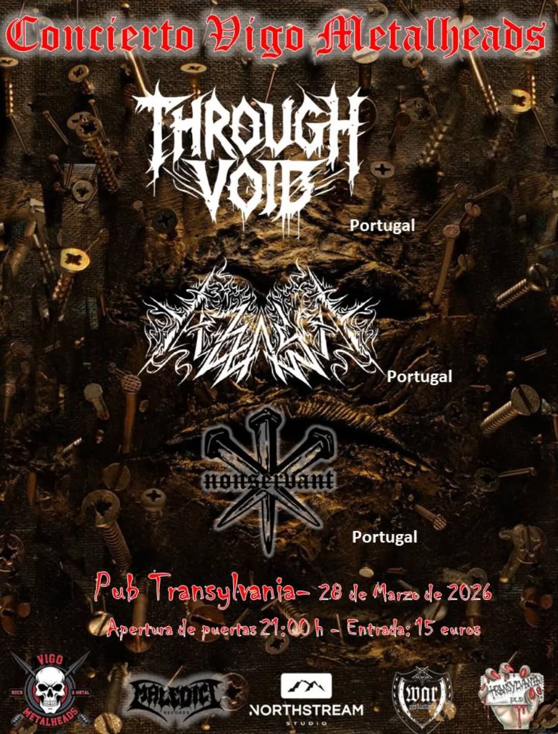 Cartaz do concerto em Vigo