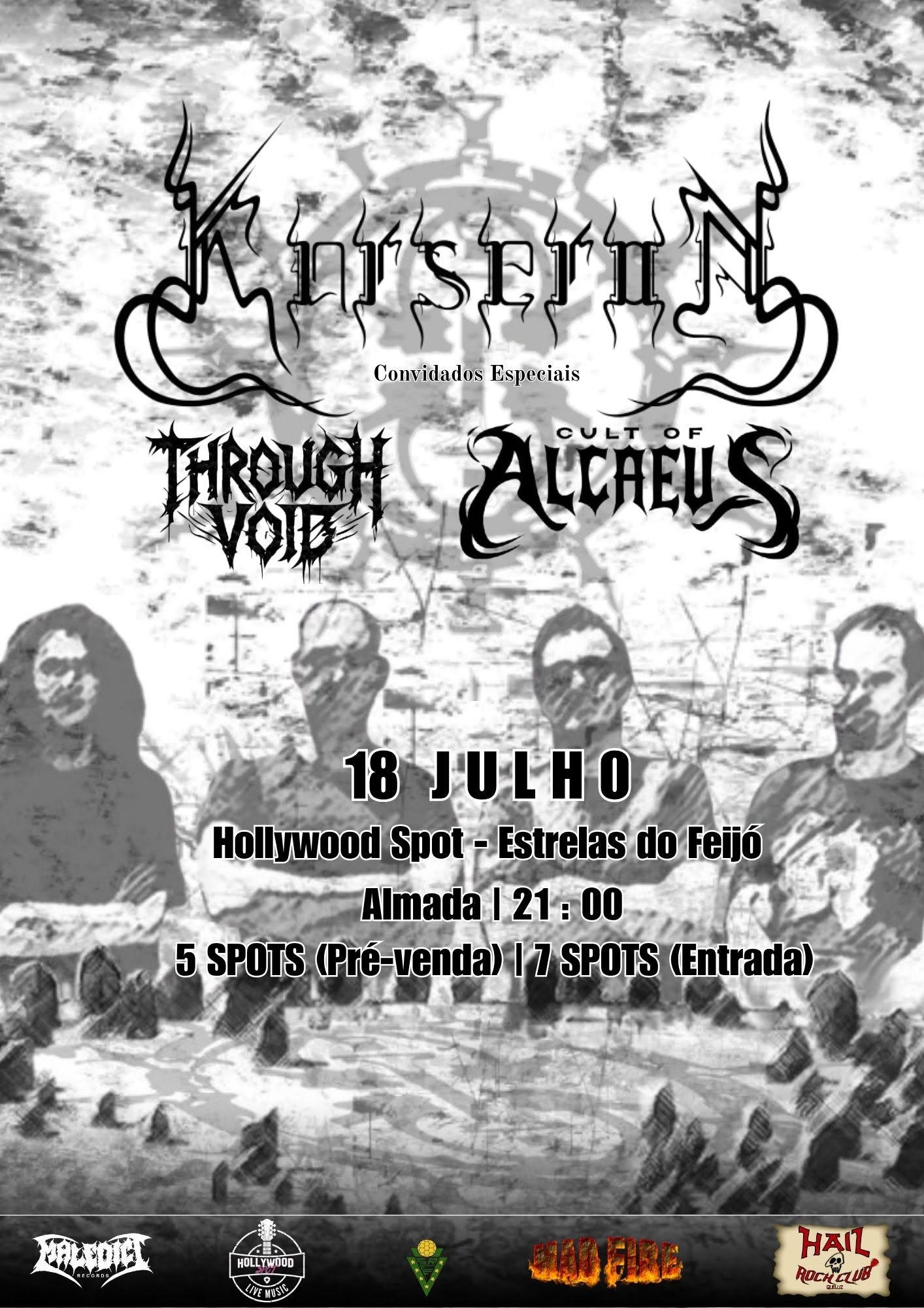 Cartaz Karseron Cult of Alcaeus Through Void Almada