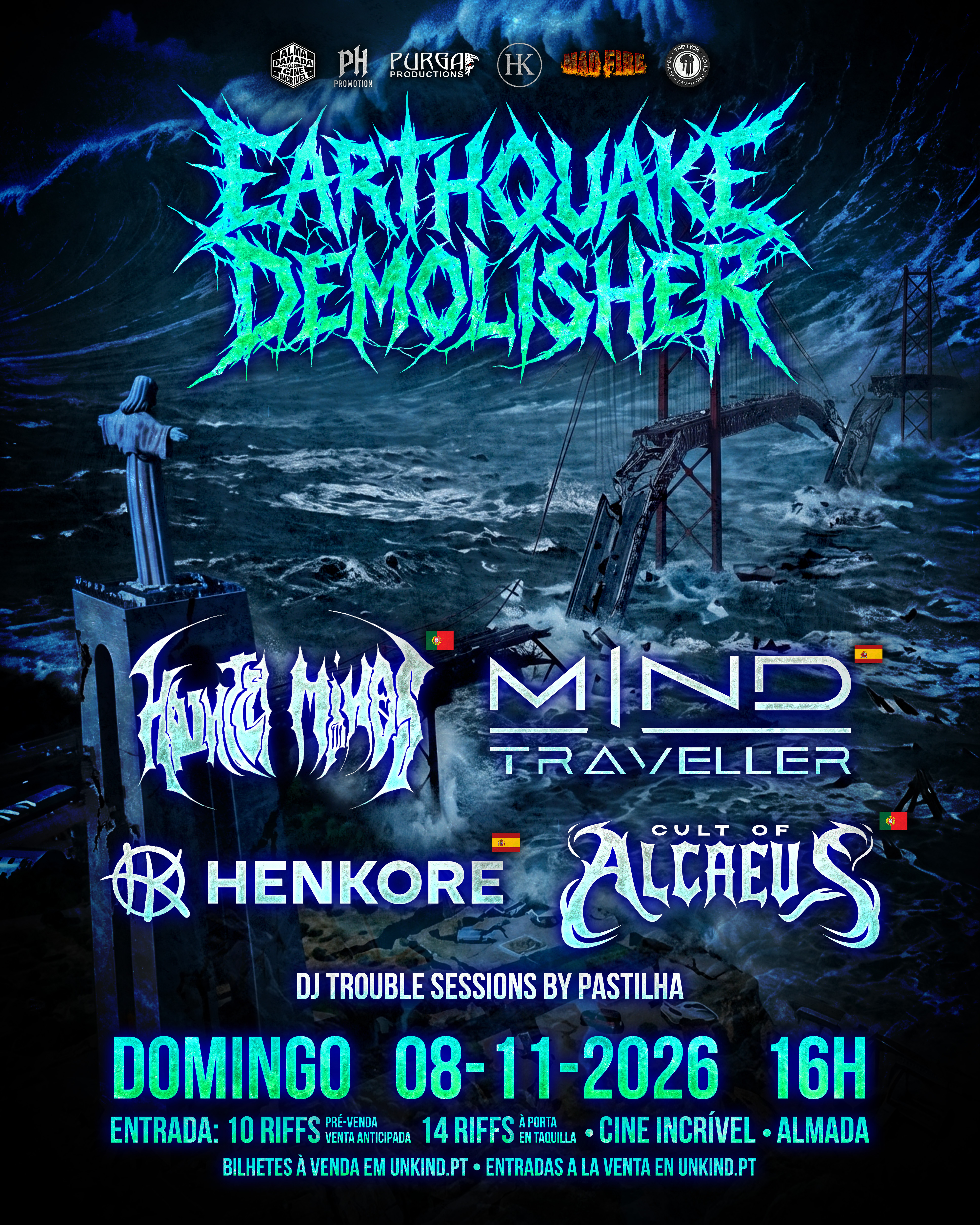 Cartaz Almada Earthquake Demolisher