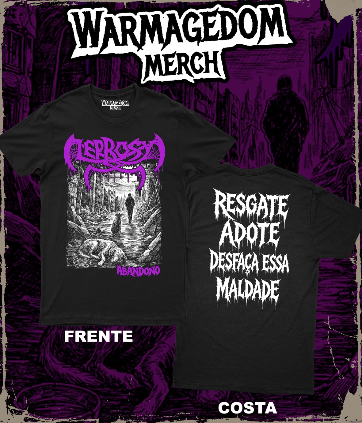 T-shirt Oficial Leprosy - Abandono