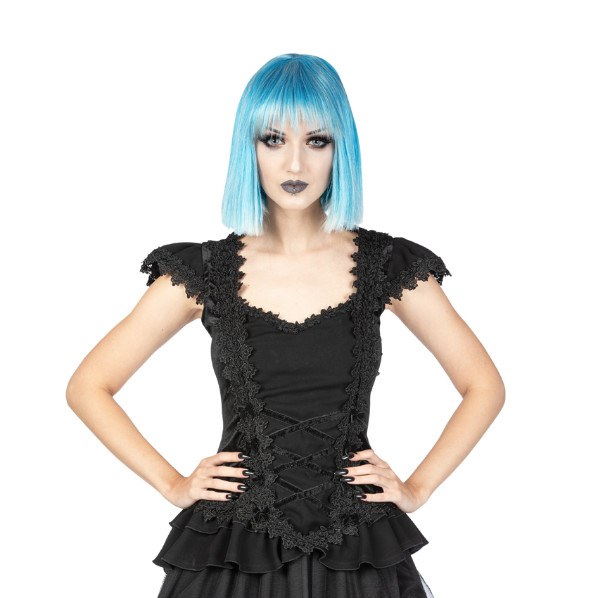 (image for) Velvet Waist-Accentuating Top