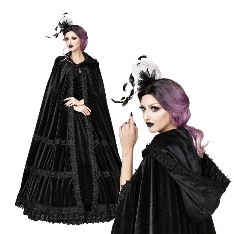 (image for) Full Length Velvet Hooded Cape