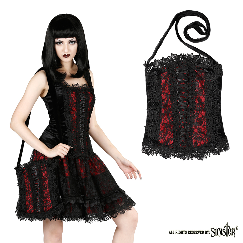 (image for) B080 – Gothic Lace & Satin Tote Bag