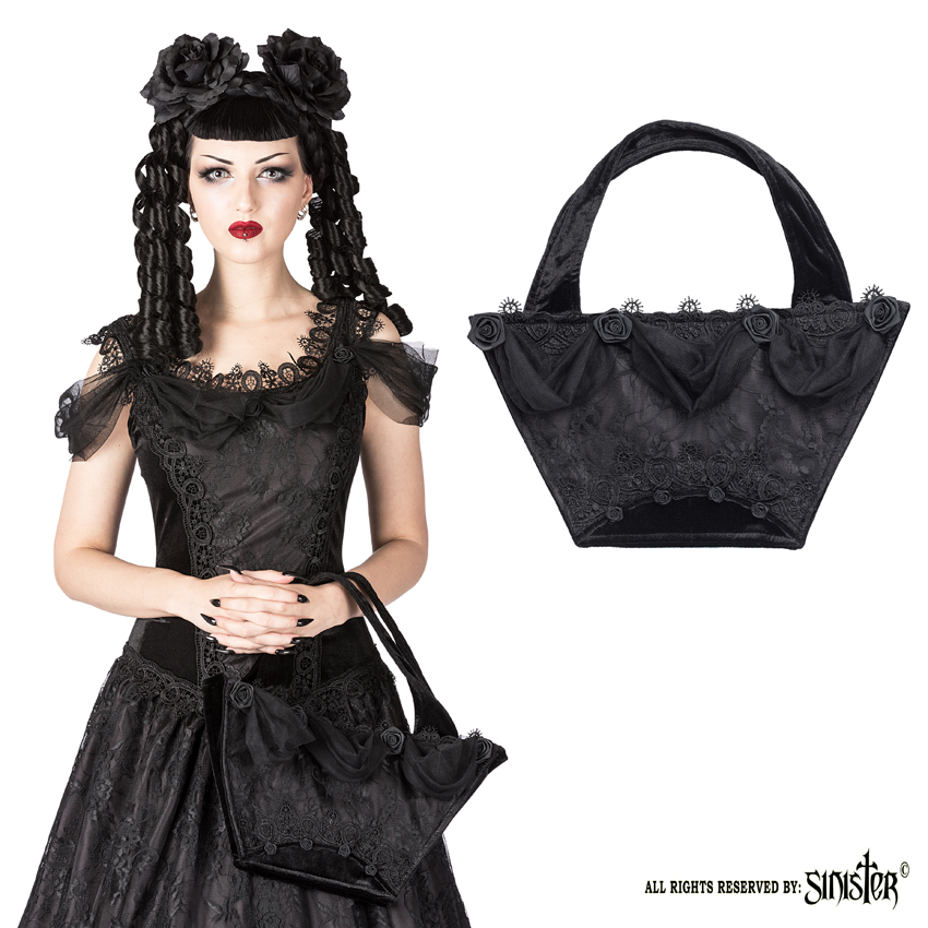 (image for) B088 – Gothic Velvet Handbag