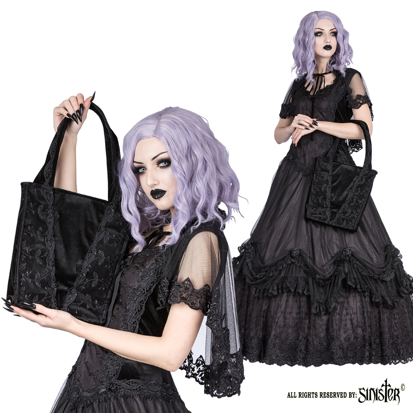 (image for) B092 – Gothic Velvet Handbag